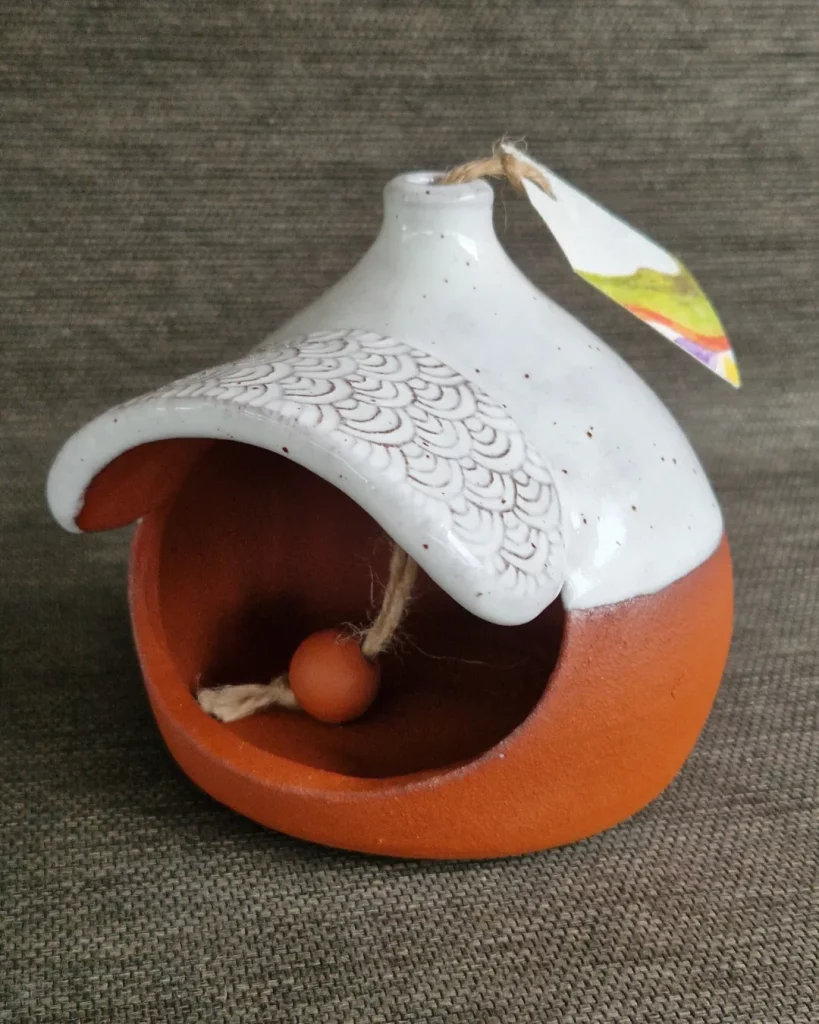 Mangeoire oiseaux motif Seigaiha Toriceram